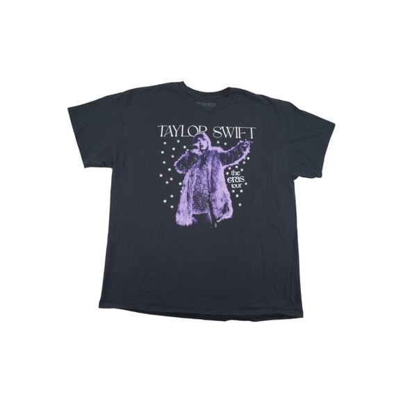 Taylor Swift Eras Tour Concert T-Shirt XL Black Purple Graphic Tee Tour Dates - Picture 1 of 4